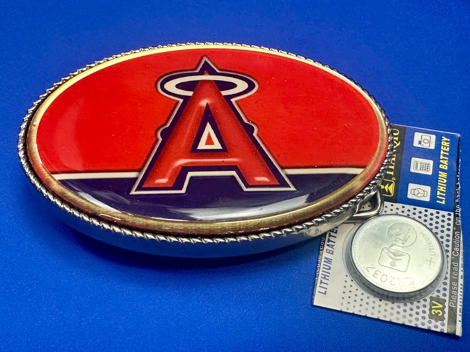 Los Angeles Anaheim Angels Ca Baseball Led Lights Belt Buckle W/ Fresh Battery!