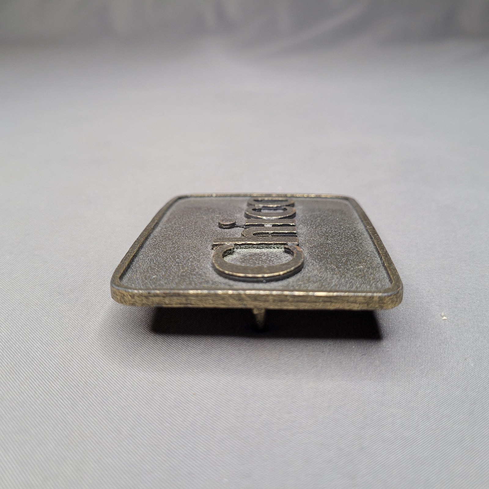 Chico Belt Buckle Mens One Size Antique Brass Tone Rectangular Western Cowboy CA