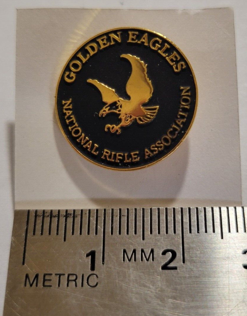 NRA Golden Eagles Oval Belt Buckle, Dated 1994, LE 940492 & w/ 2 Lapel Pins