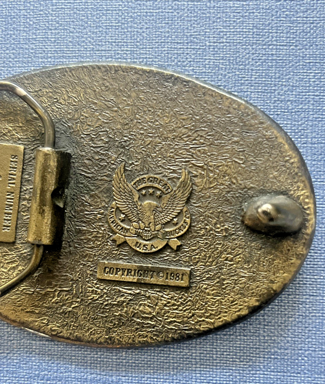 Vintage « The State Of Texas » The Great American Buckle Co. Belt
