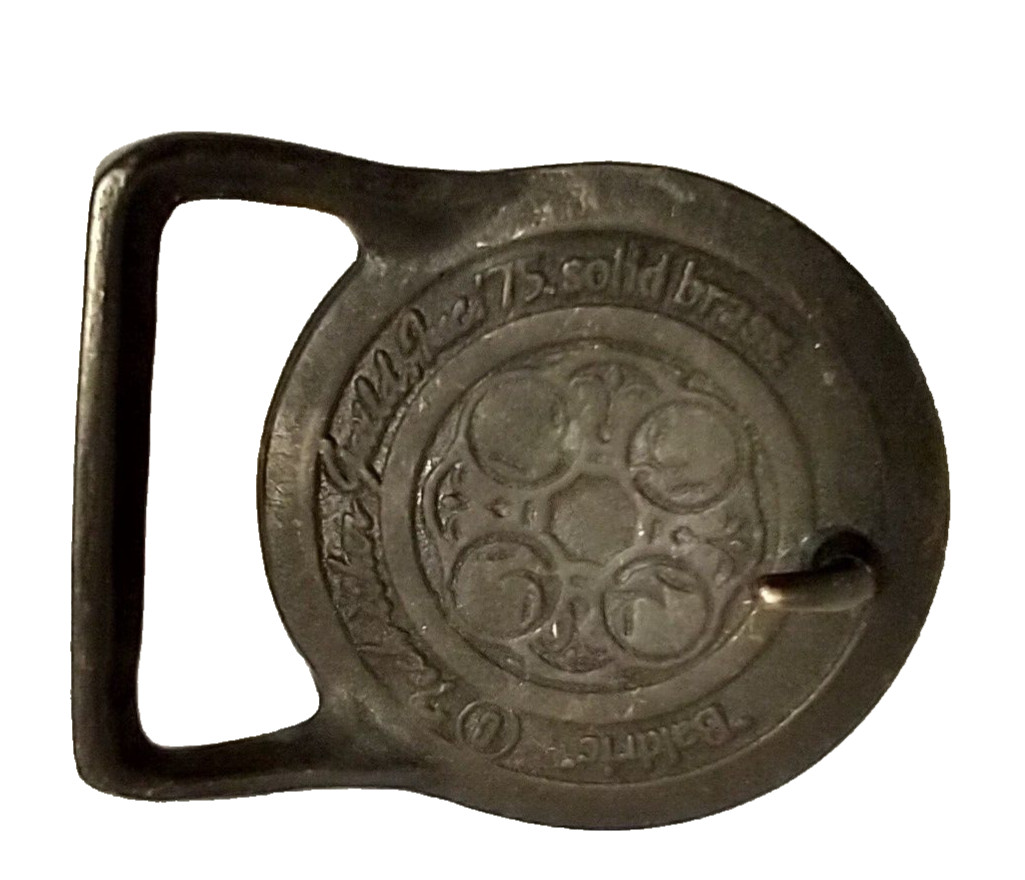 Tech Ether Guild « Baldric » Brass Belt Buckle 1975… New Old Stock Vintage