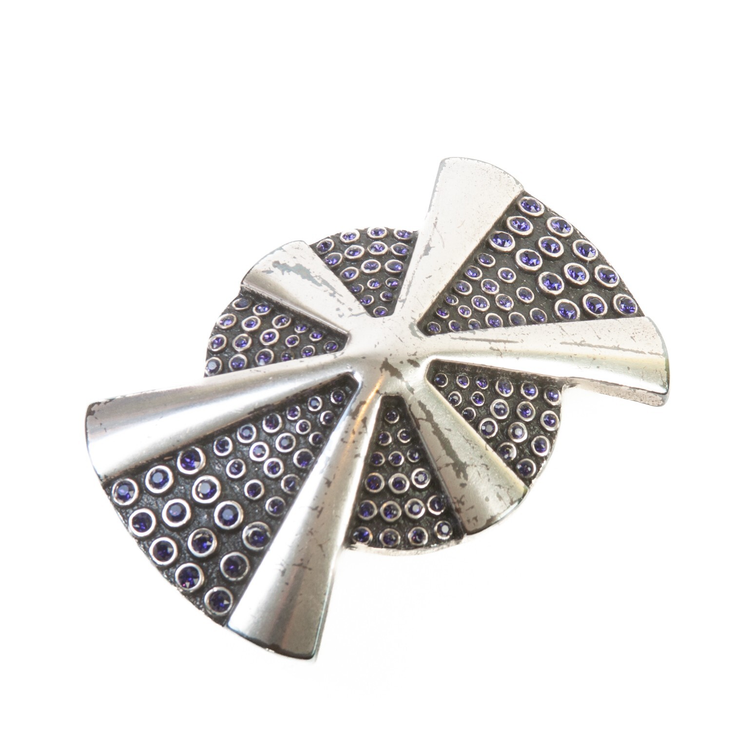 Elliott Rhodes London Purple Stone Inlay Belt Buckle 28085