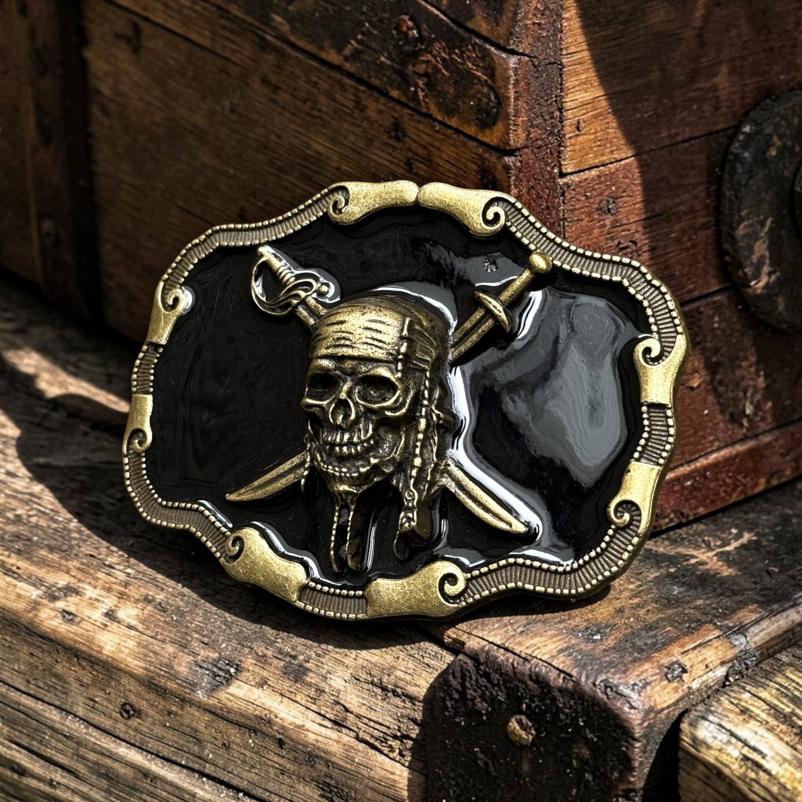 Skull Belt Buckle Cowboy Western for Men Motorcycle buckle For 1-1/2&Prime; Wide Belt
