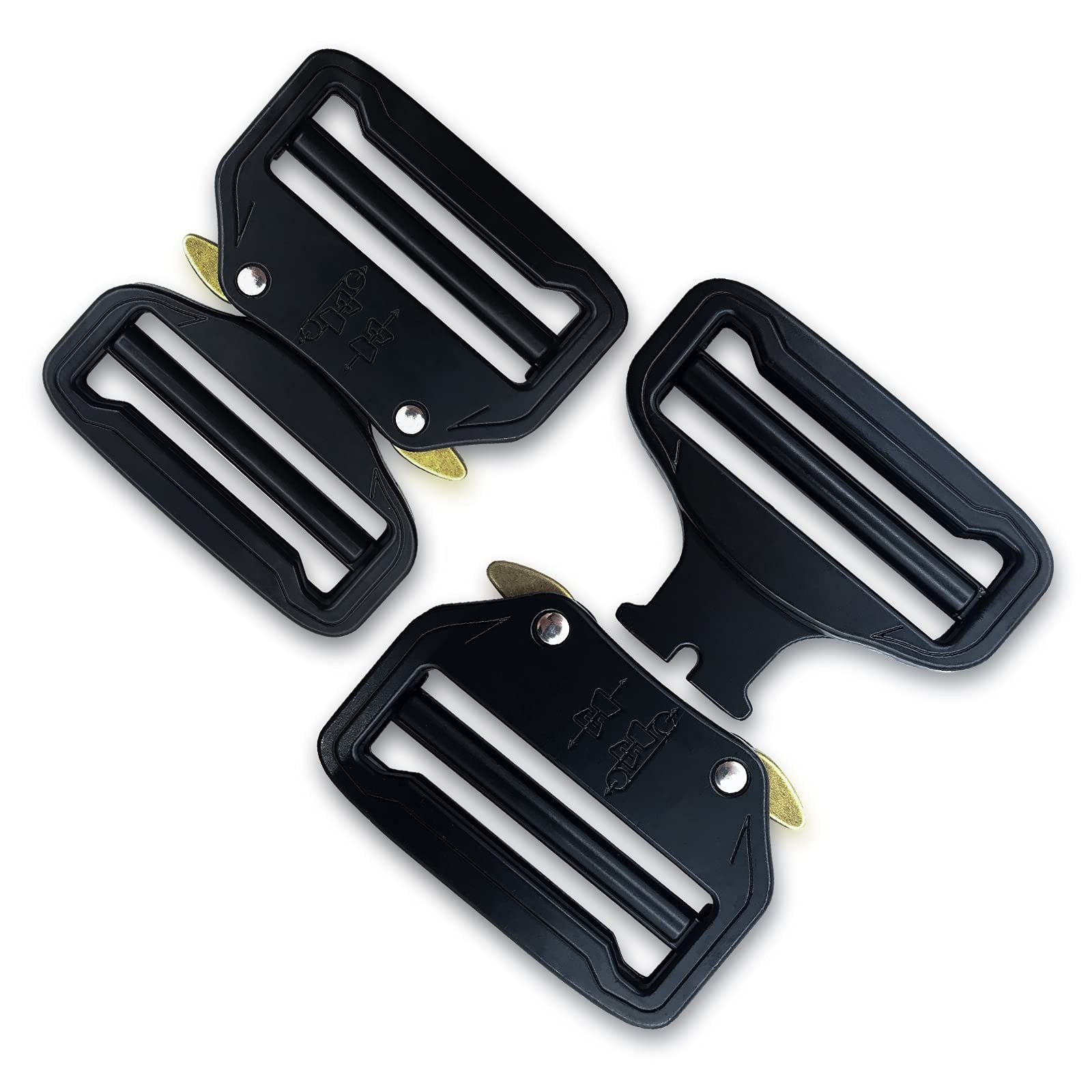 TXZWJZ Metal Buckle Dual Adjustable Tactical Belt 2inch(50mm), Black
