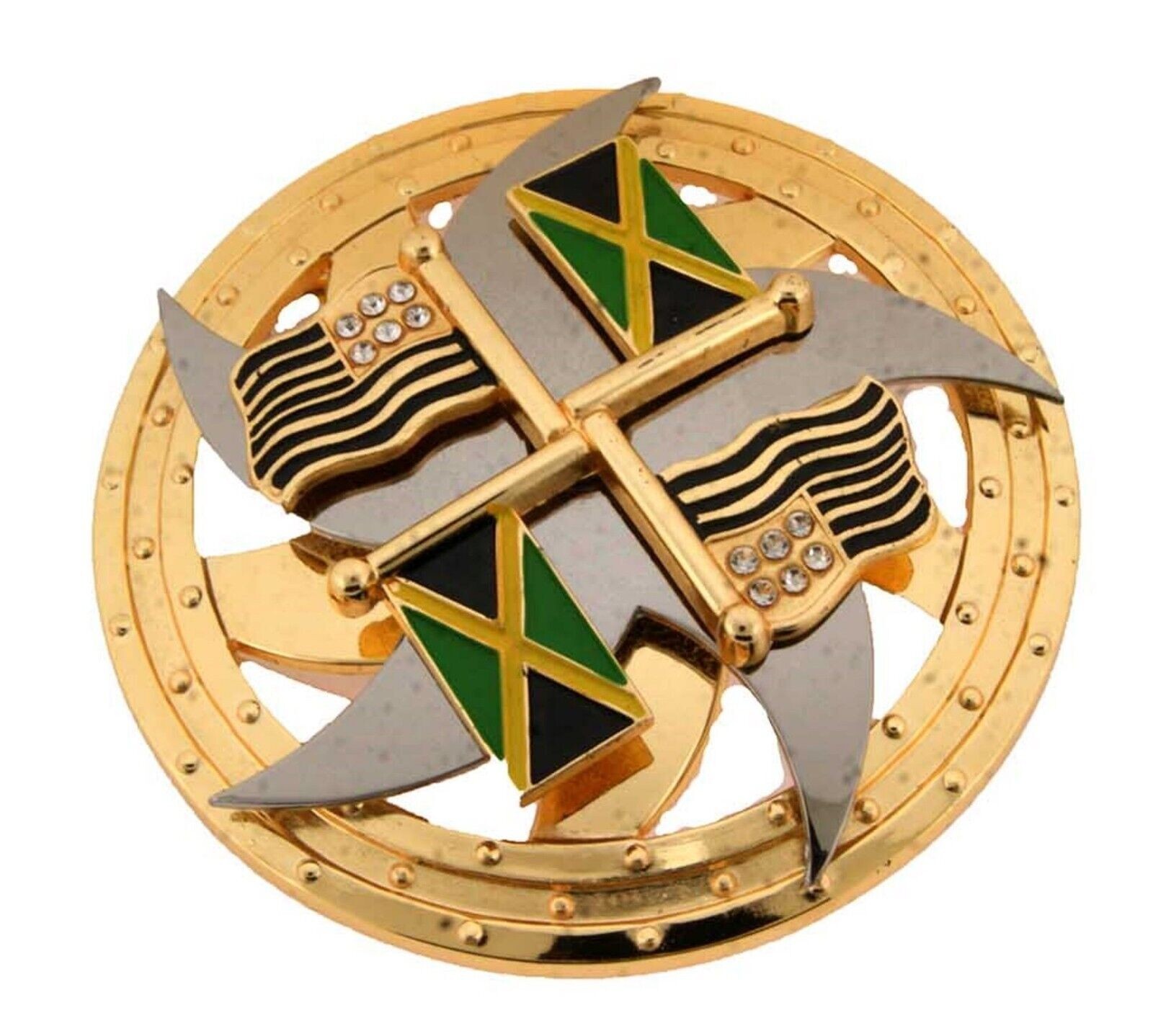 4 Pcs Jamaica Jamaican People Caribbean Country Belt Buckle Nation Land Western
