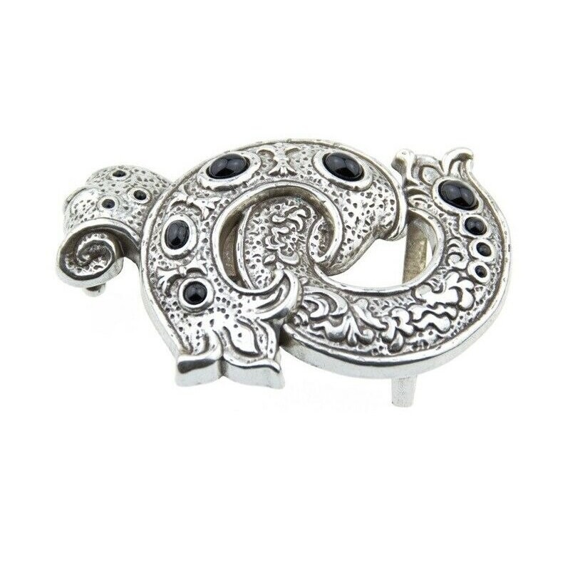 Emblem King Queen Silver Belt Buckle Interchangeable Buckle