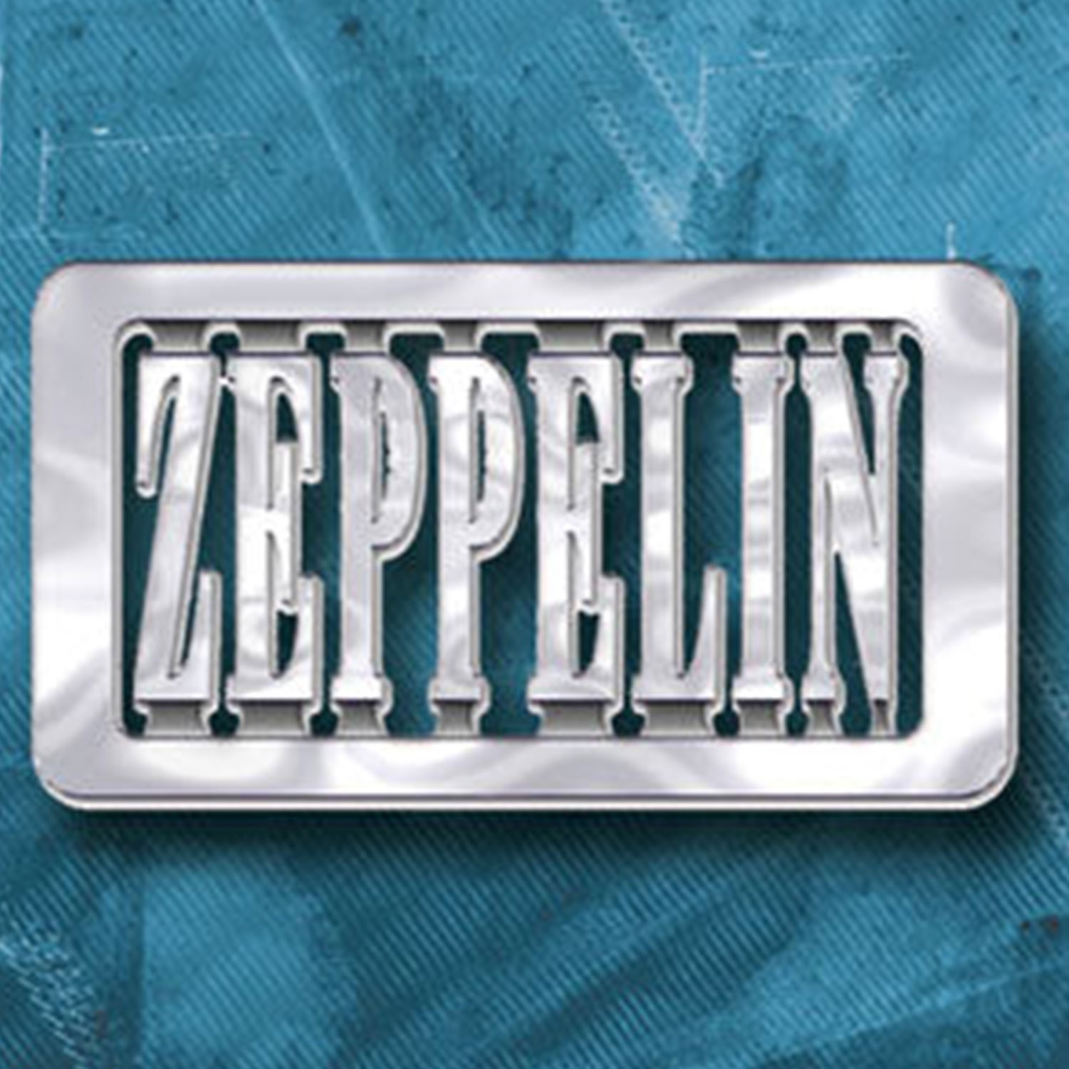 Men&rsquo;s Led Zeppelin Logo Silver Chrome Buckle Belt Buckle