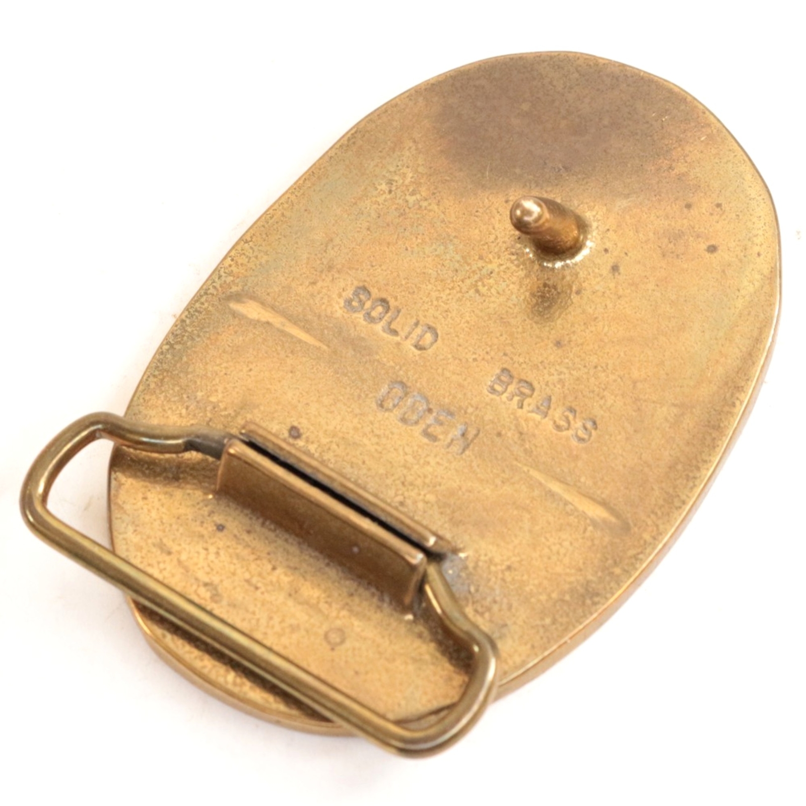 Oden Solid Brass Belt Buckle – Vintage – RC1946