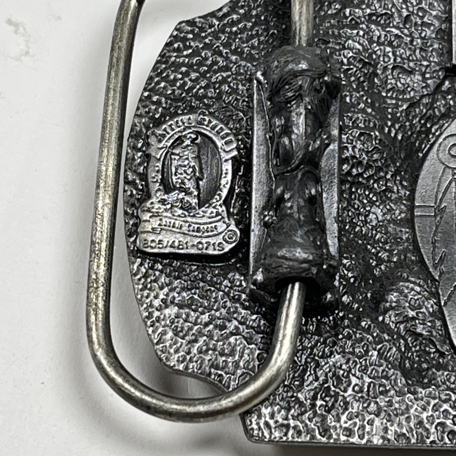 1991 Native American Crazy Horse Sioux Indian Chief Pewter Buckle Arroyo Grande