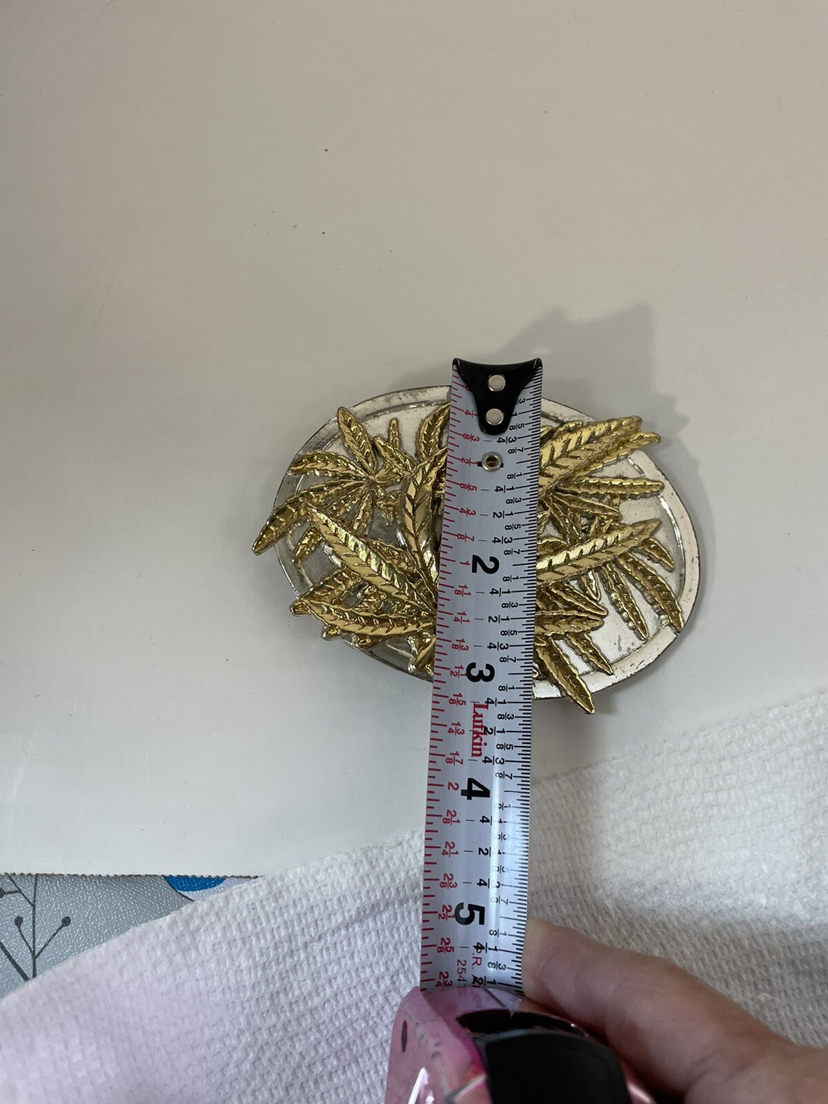 MARIJUANA POT LEAF Belt Buckle–used no marking