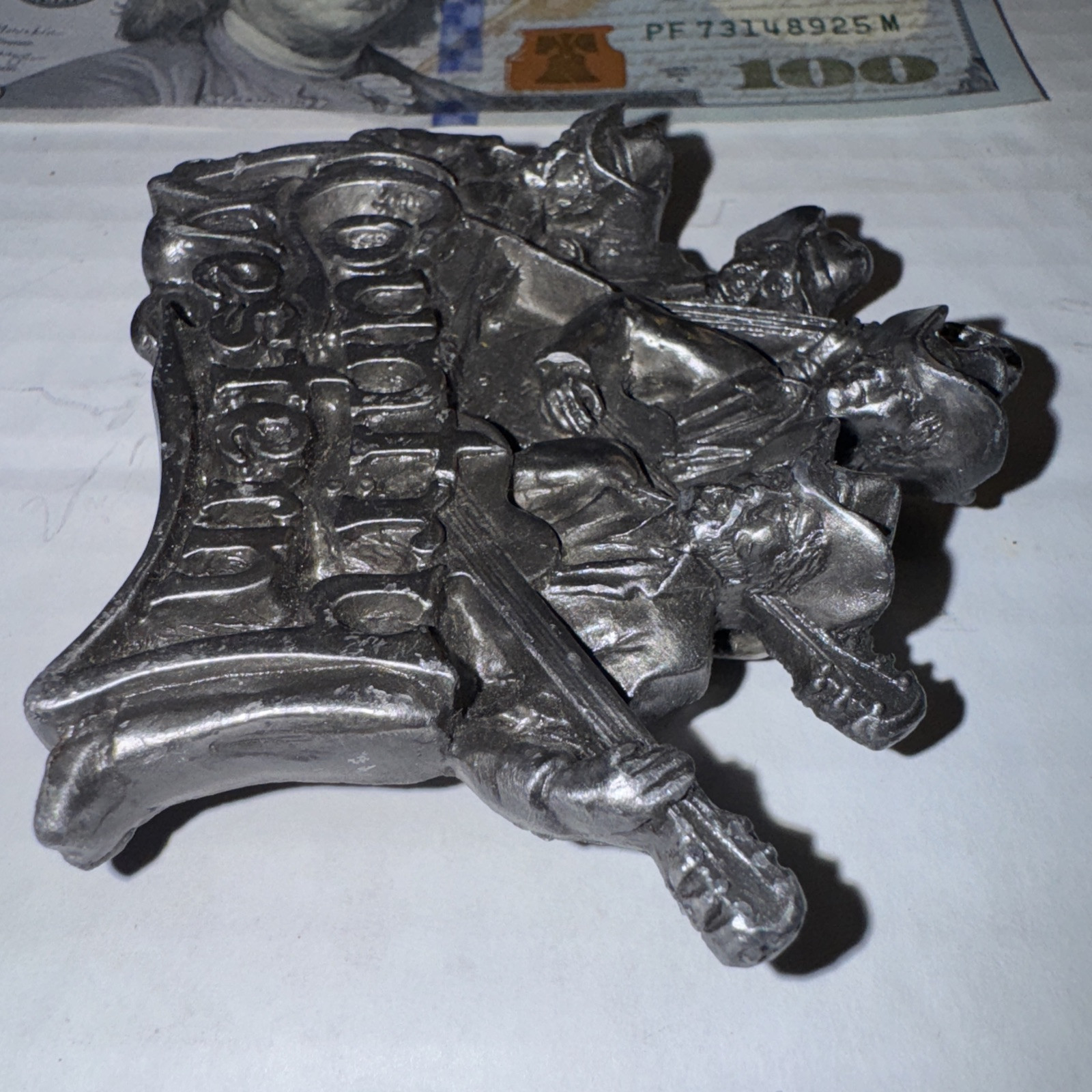 Vtg Bergamot Brass Works 1981 Country Western Brass Belt Buckle USA Rare Old