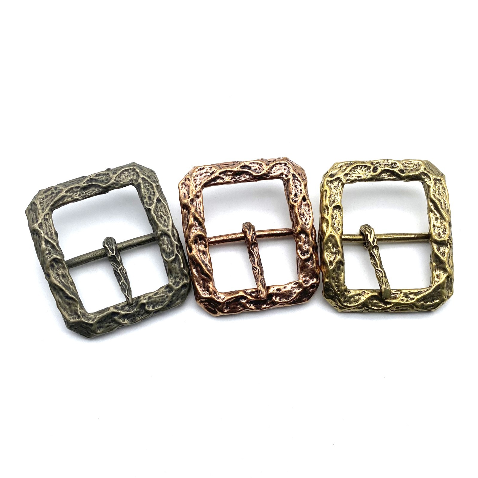 Bark pattern Copper Cast Buckle Durable Belt Buckle Leather Bag Fastener Buckle