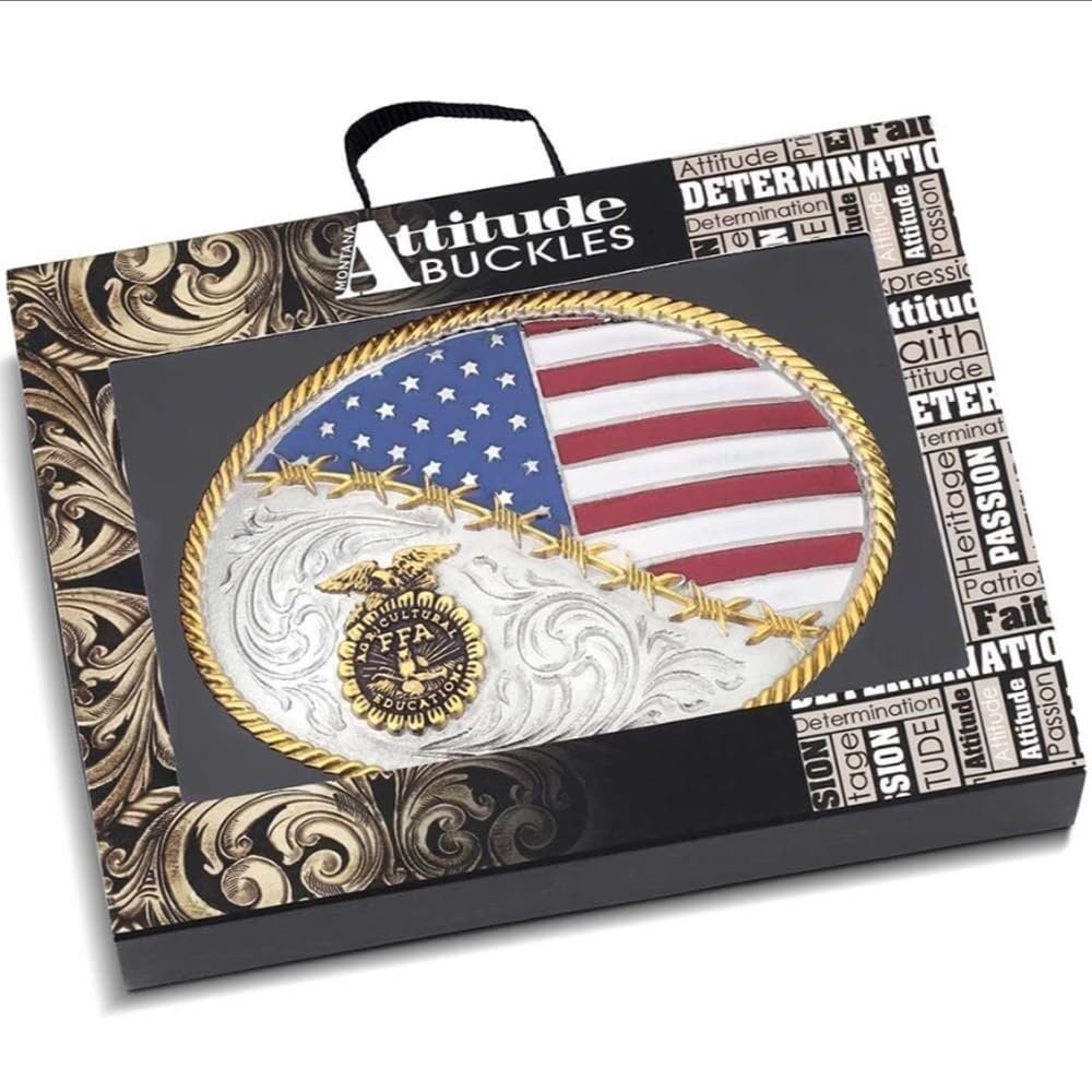 Montana Silversmiths FFA Future Farmers of America Patriotic Buckle