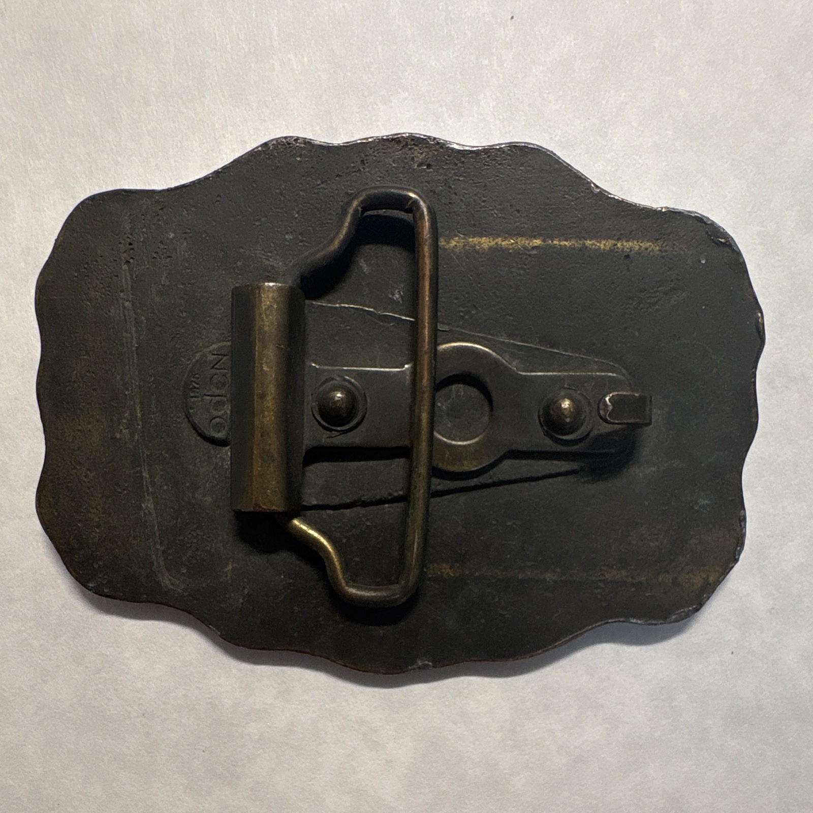BBB Solid Brass « Joe » Belt Buckle Floral Western Antique Finish 1.5in #843