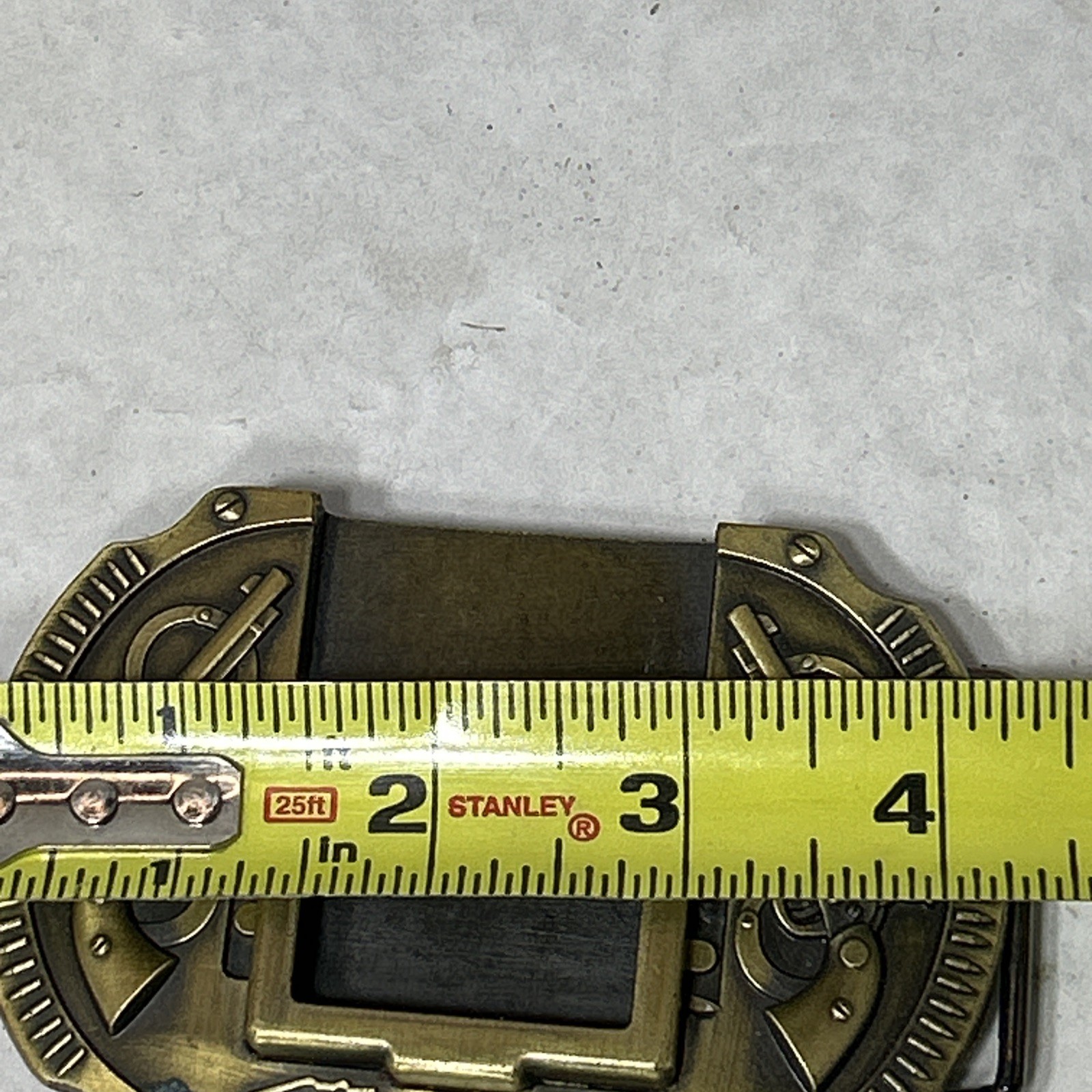Guns Western Cowboy Bronze Plated Lighter Belt Buckle No Lighter