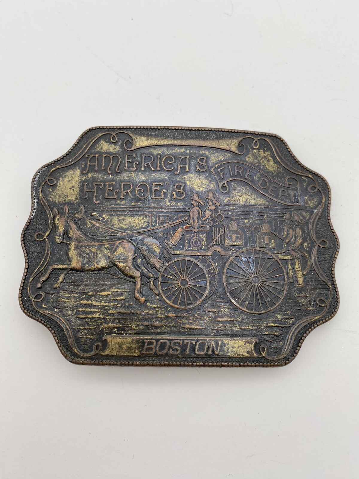 America&rsquo;s Heroe&rsquo;s Fire Dept., Boston Brass Belt Buckle