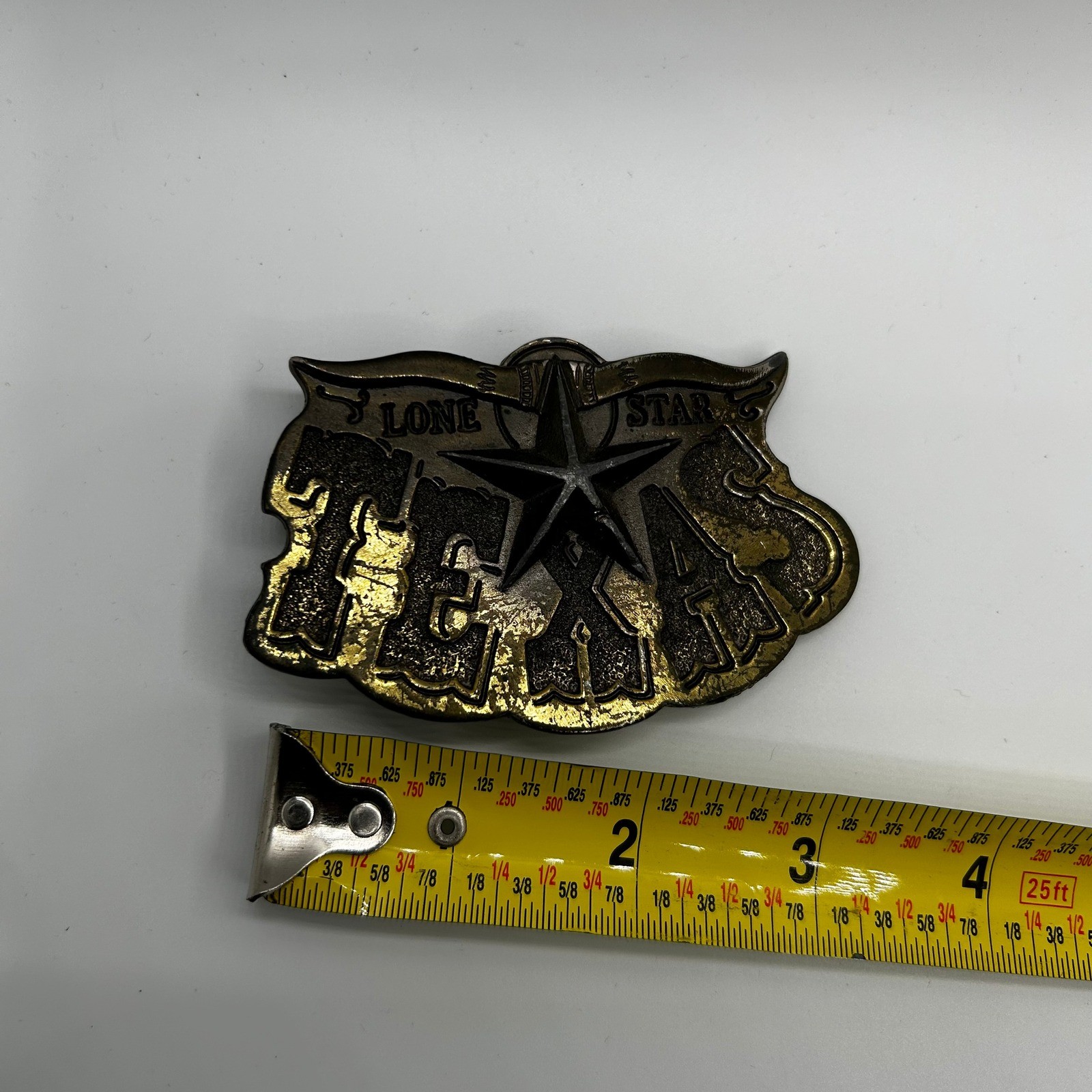 Vintage 1980 Lone Star Texas Belt Buckle Great American Buckle Co USA Serial 141