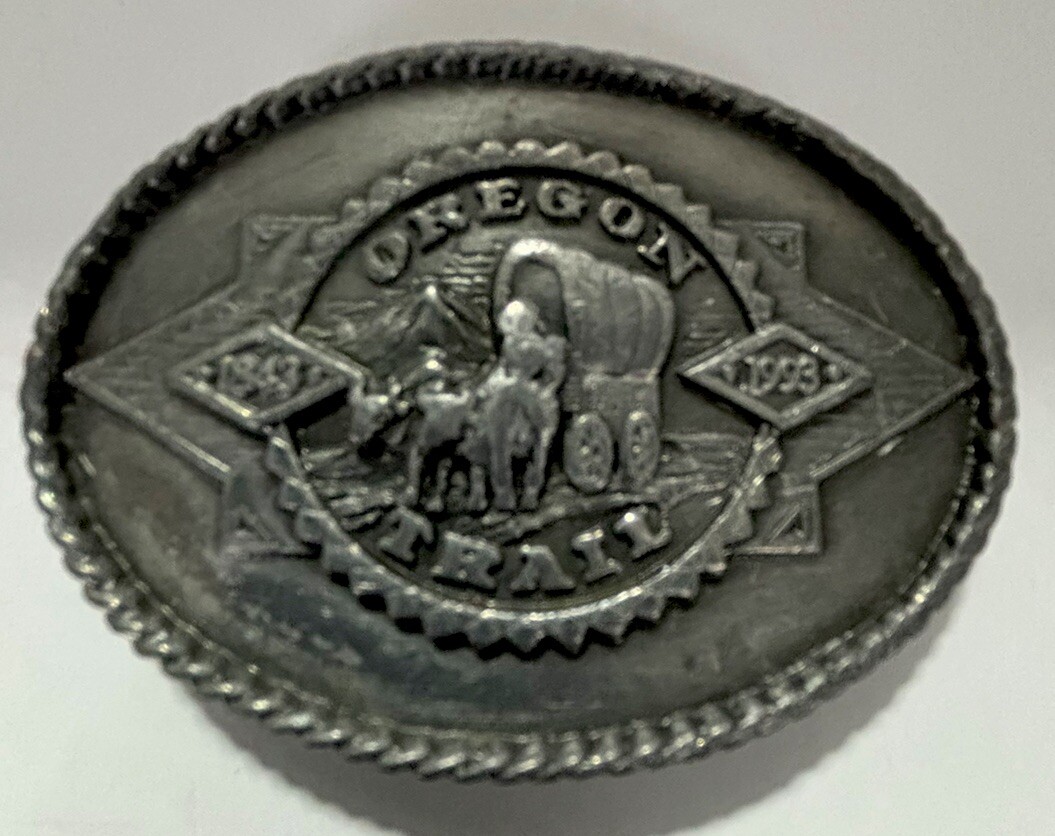SISKIYOU – OREGON TRAIL 1843-1992 PEWTER BELT BUCKLE – Limited Edition F2