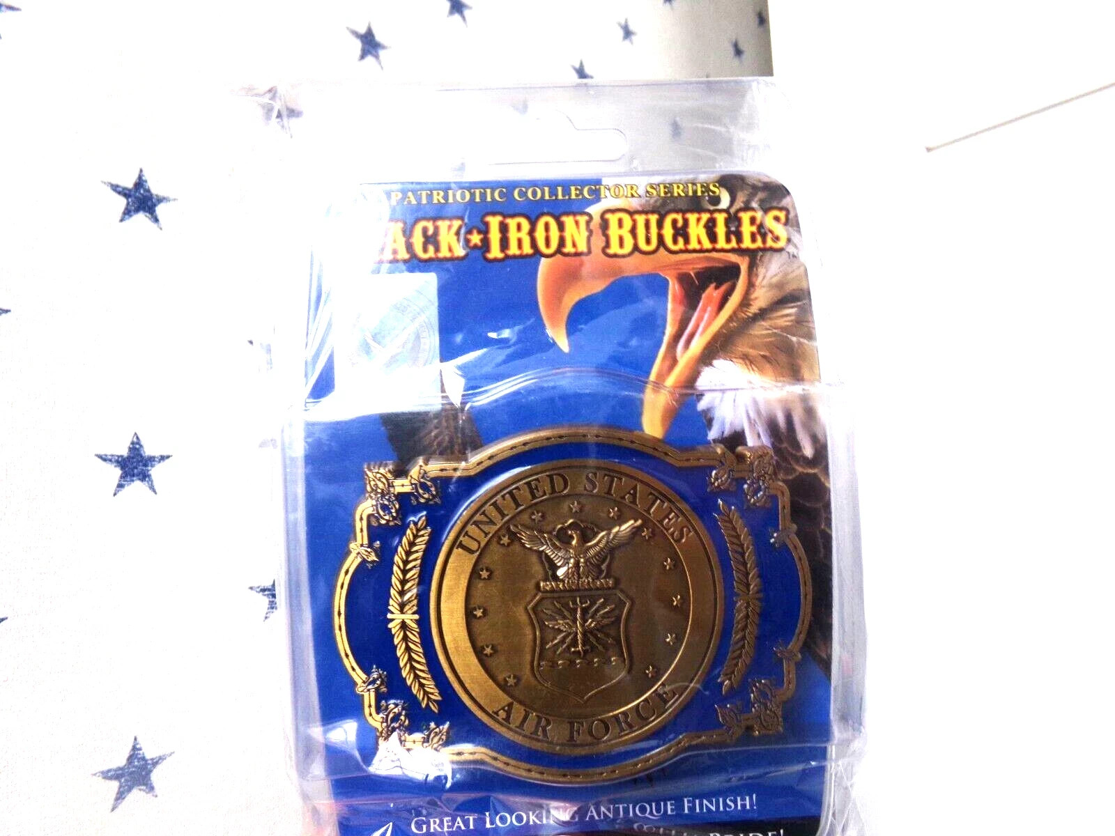 NEW Mens USAF Air Force Belt Buckle Black Iron Antique Pewter Brass Gold Finish