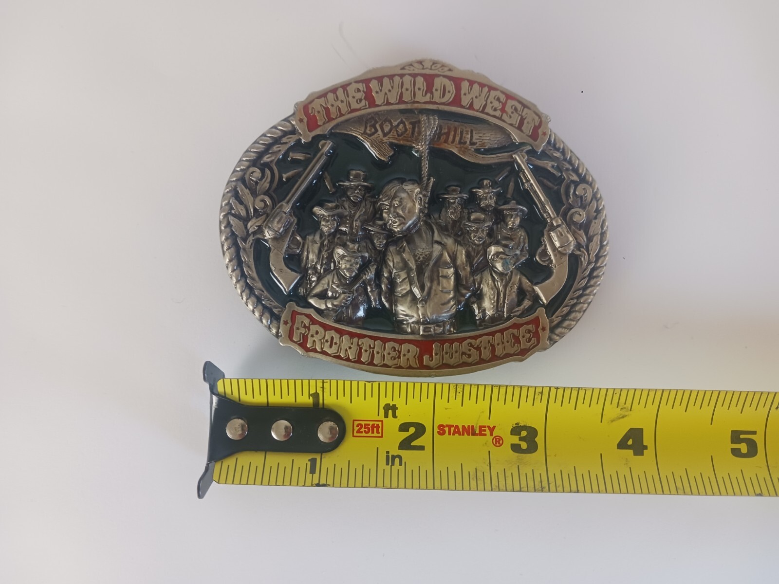 The Wild West Frontier Justice, « Boothill » Zinc Alloy. Belt Buckle, VG Condition