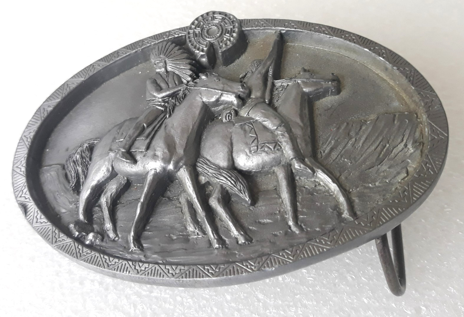Buckles Of America MASTERPIECE COLLECTION BA-209 Native & Horse Belt Buckle