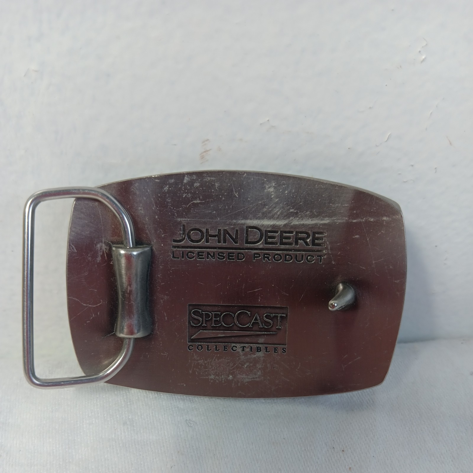 JOHN DEERE SpecCast Green Yellow & Black Pewter Enamel Belt Buckle