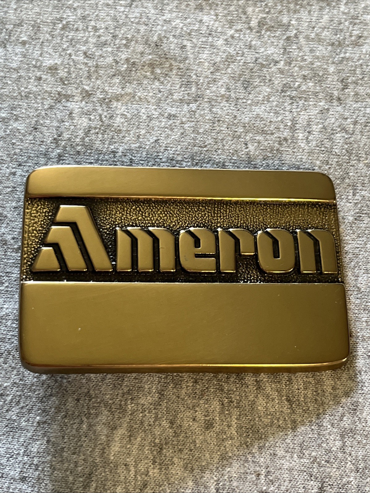 New Vintage BTS 1981 Solid Brass Cameron Aviation Safety Employee Belt Buckle