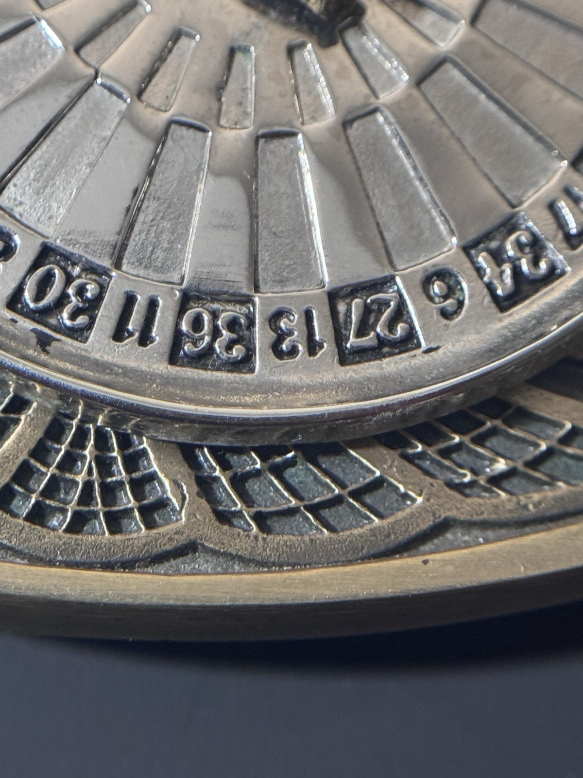 Vintage The Gal Leg Spinning Roulette Wheel Belt Buckle