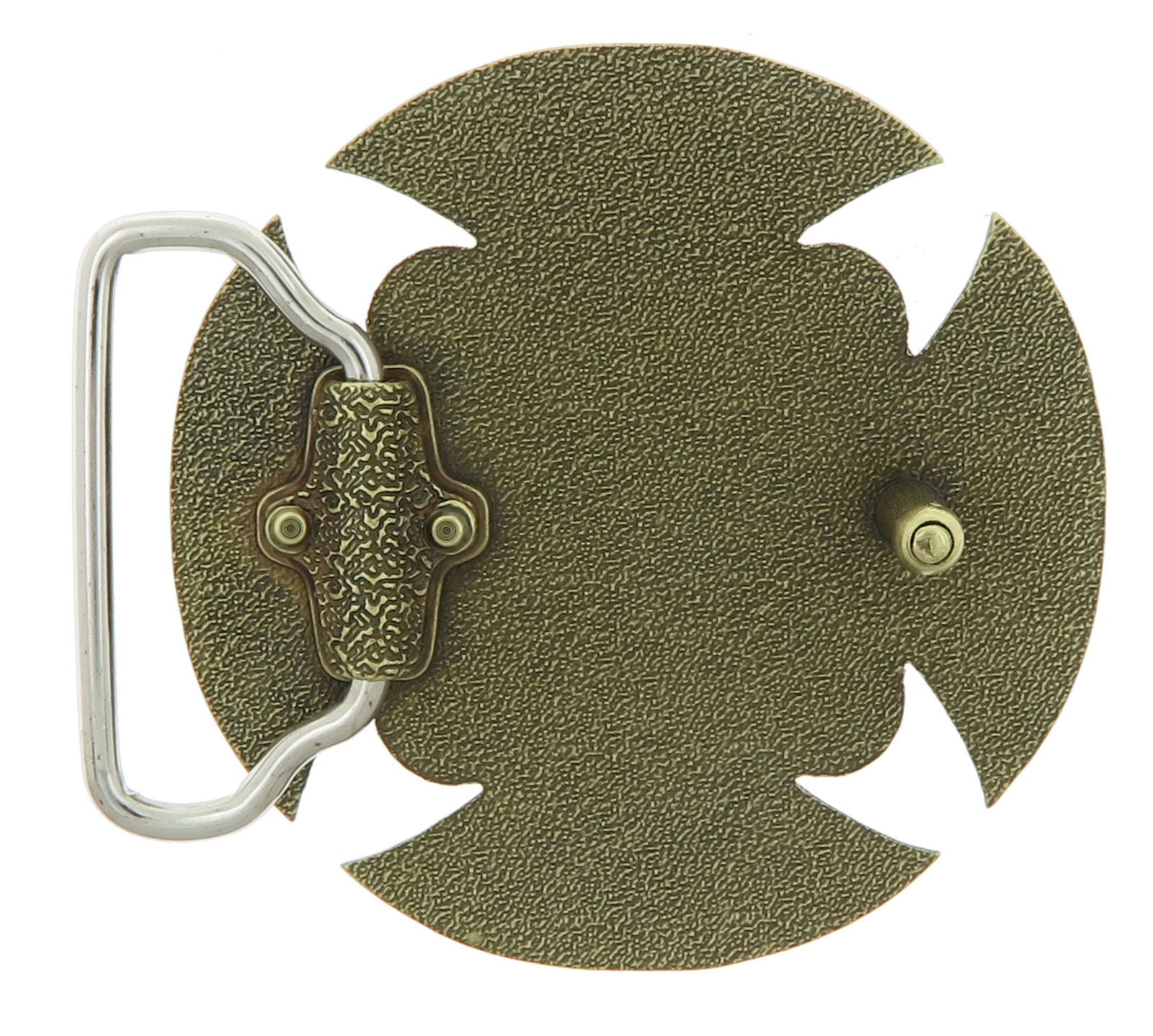 Celtic Knot Iron Cross Bronze Plated Belt Buckle