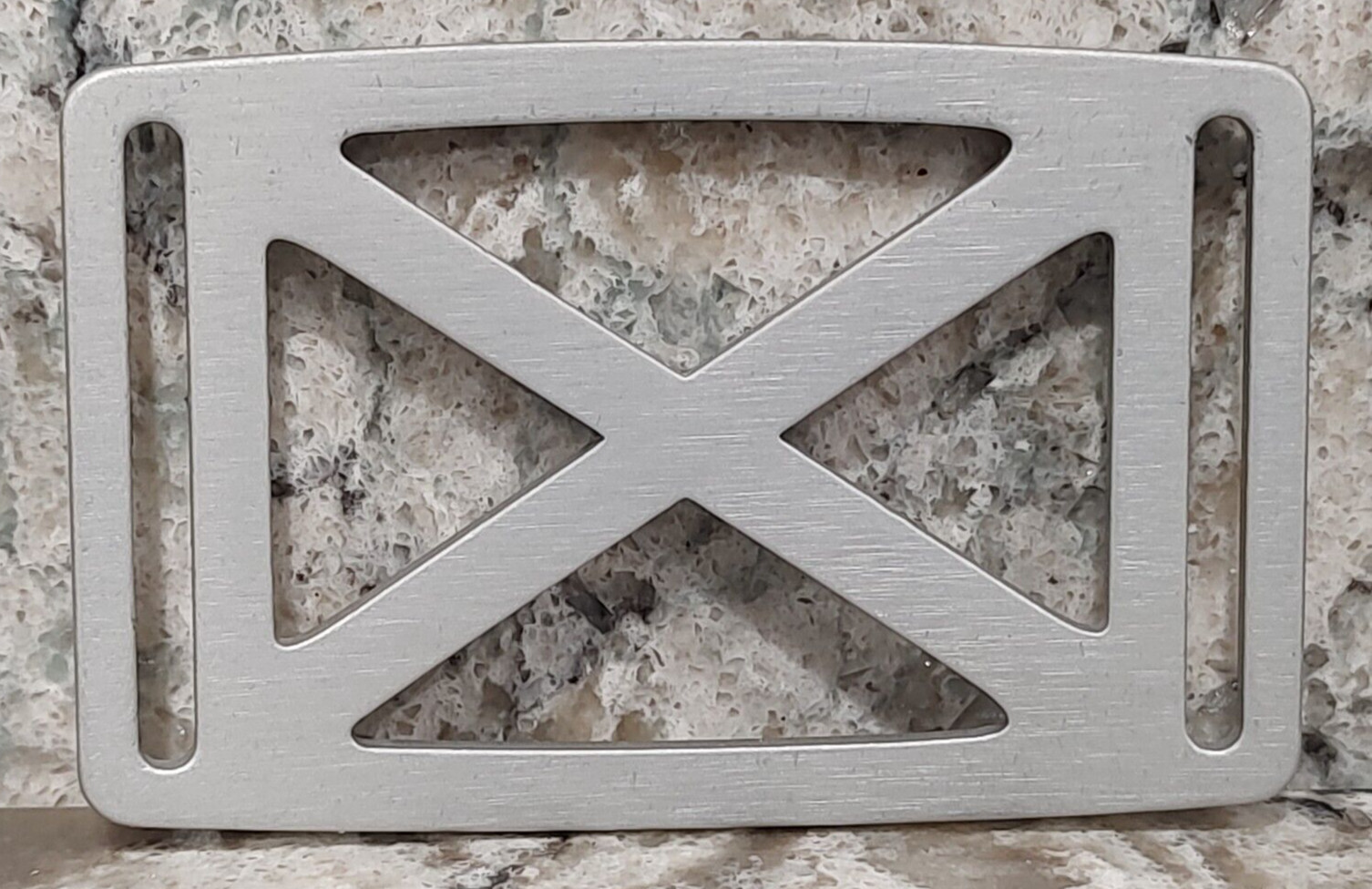 GRIP6 BELT BUCKLE – SCOTLAND / ALABAMA FLAG – SILVER GRANITE – 1.5 INCH WIDE