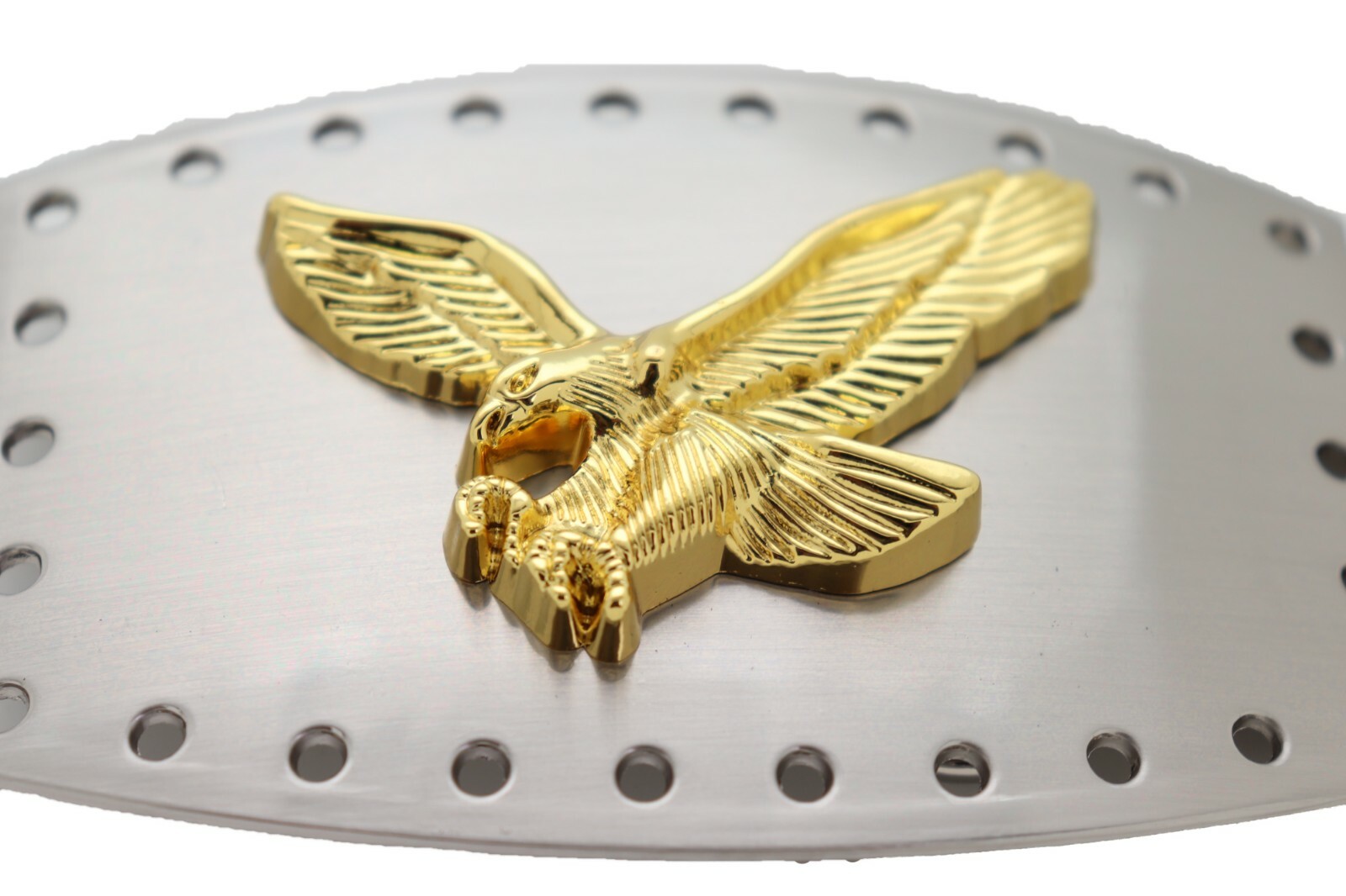 New Men Western Silver Metal Belt Buckle Square Gold American Eagle Flying Bird