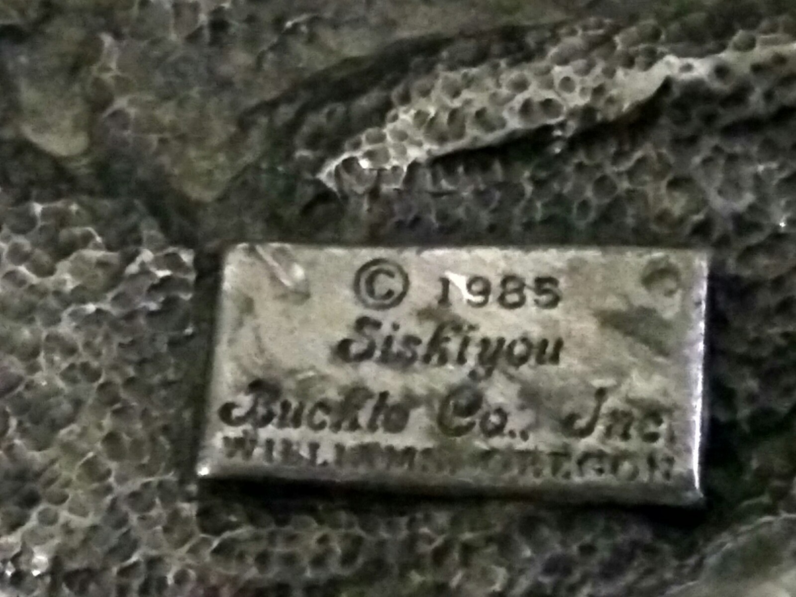 Vintage RODEO Siskiyou Buckle Co. Inc Williams Oregon L-30