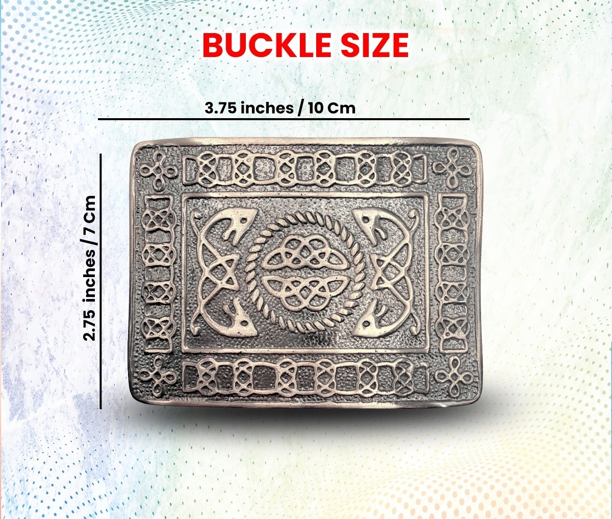 Scottish & Highland Kilt Belt Buckle Celtic Design High Quality Antique Finish