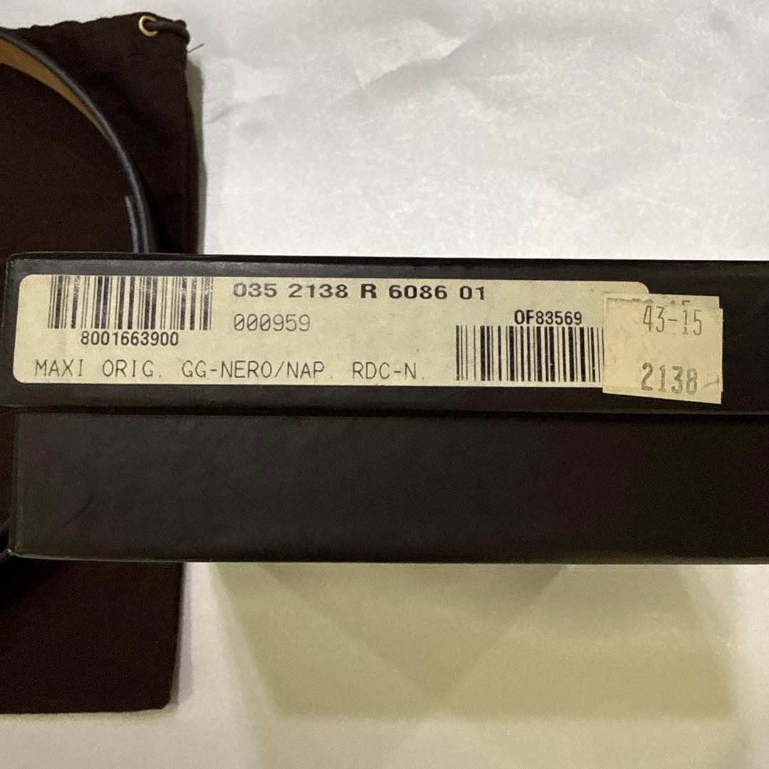 GUCCI Pre-Owned Vintage Leather Belt Black Gg Logo