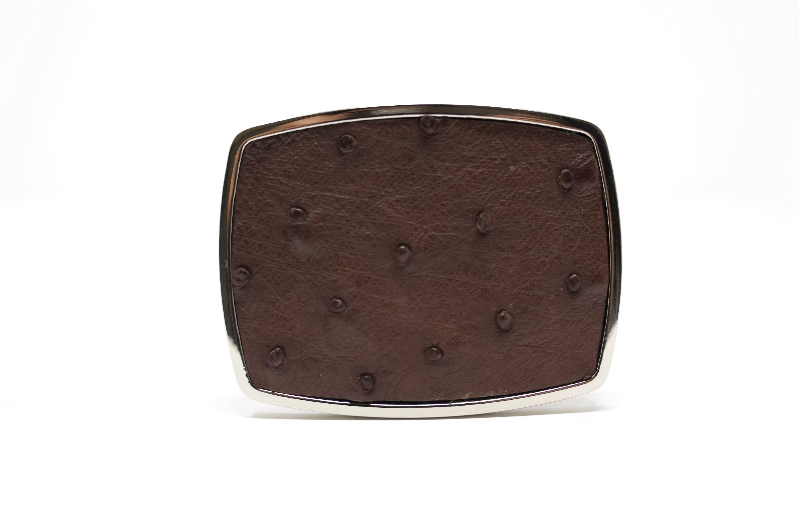 Ostrich Belt Buckle, Exotic Belt Buckle, ( 1.5 ») Removable Western Buckle