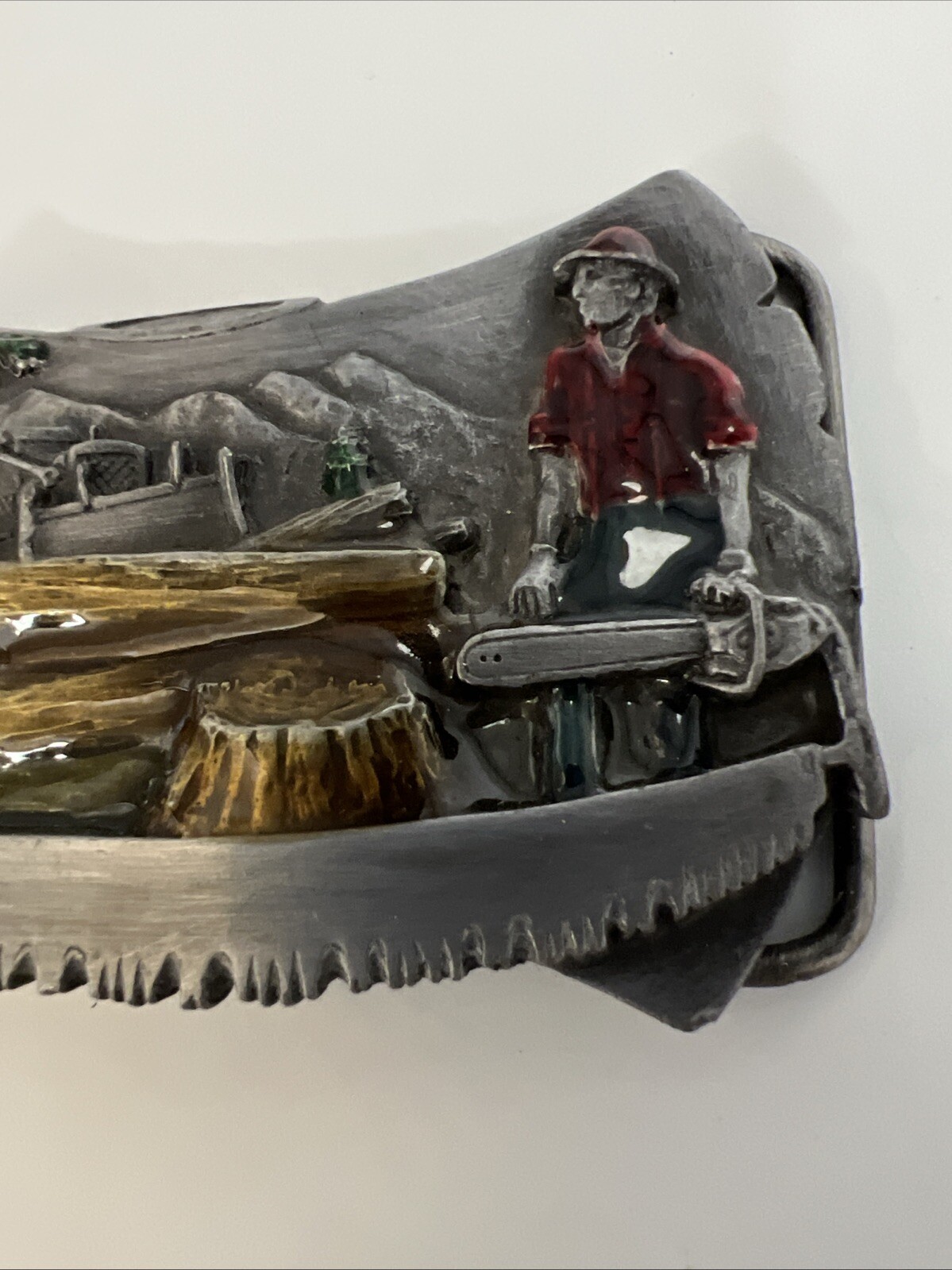 Bergamont Lumberjack Vintage Belt Buckle 1981 Siskiyou Williams Oregon Carpenter