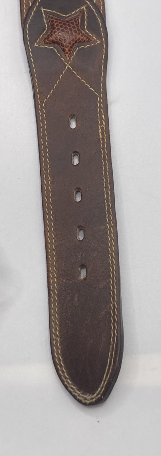 Vintage Larry Mahan Tooled Embroidered Leather Belt 6511 size 34