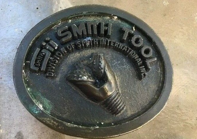 SMITH TOOL Division of Smith International Inc Brass Drill Bit Belt Buckle Vtg