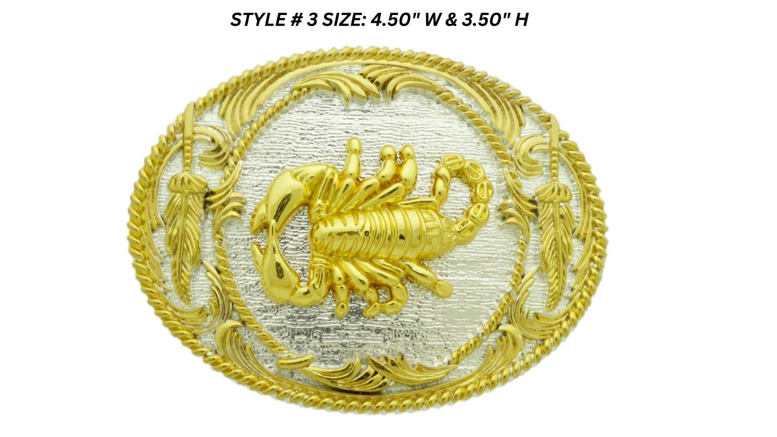 New Scorpion Belt Buckle Mens Gold Silver Metal Rodeo Cowboy Western Zodiac Sign
