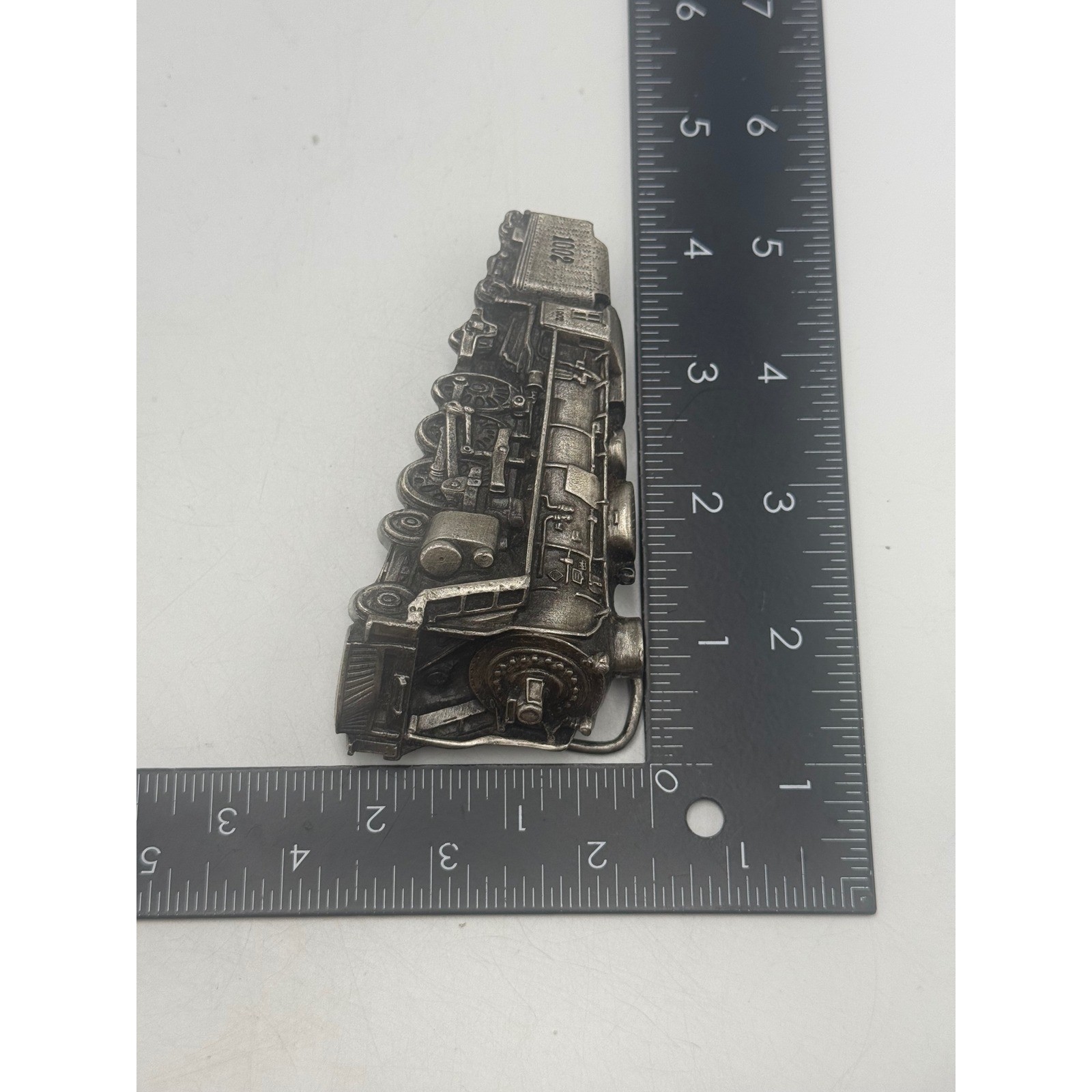 Vintage 1978 Bergamot Brass Works Steam Locomotive Train Belt Buckle 1002 USA
