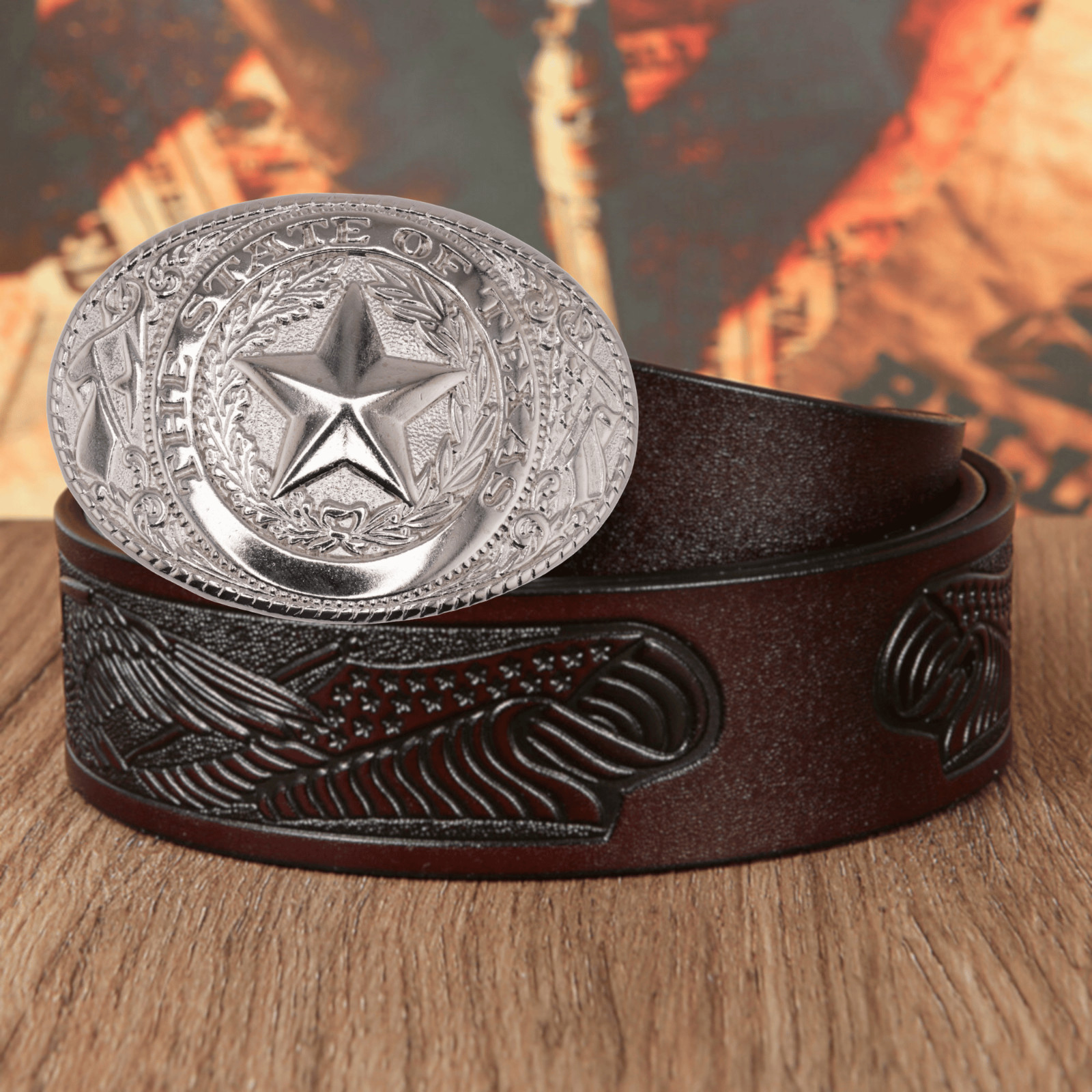 TEXAS STATE BELT BUCKLE MAP FLAG WESTERN COWBOY RODEO Hebillas Vaqueras