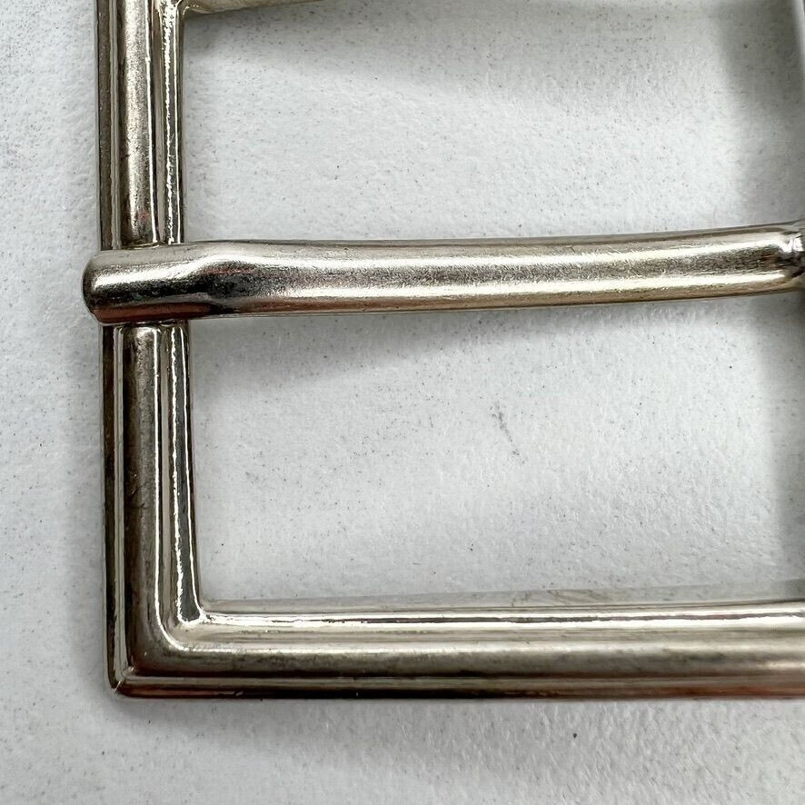 Square Silver Tone Simple Basic Belt Buckle