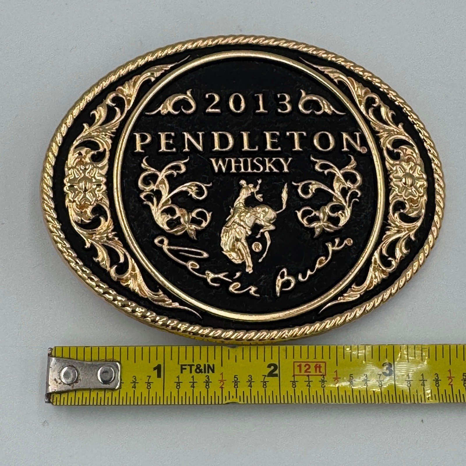 Montana Silversmiths 2013 Pendleton Whisky Let&rsquo;er Buck Rodeo Belt Buckle