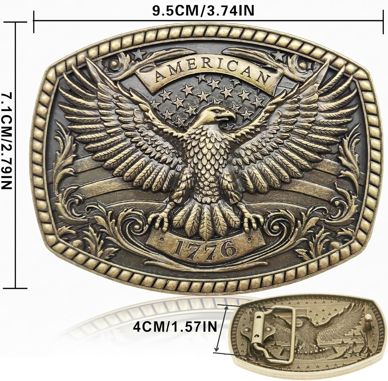 Western Belt Buckle for Men Women – 2026 NEW Eagle Belt Buckles Men Cowboy Belts