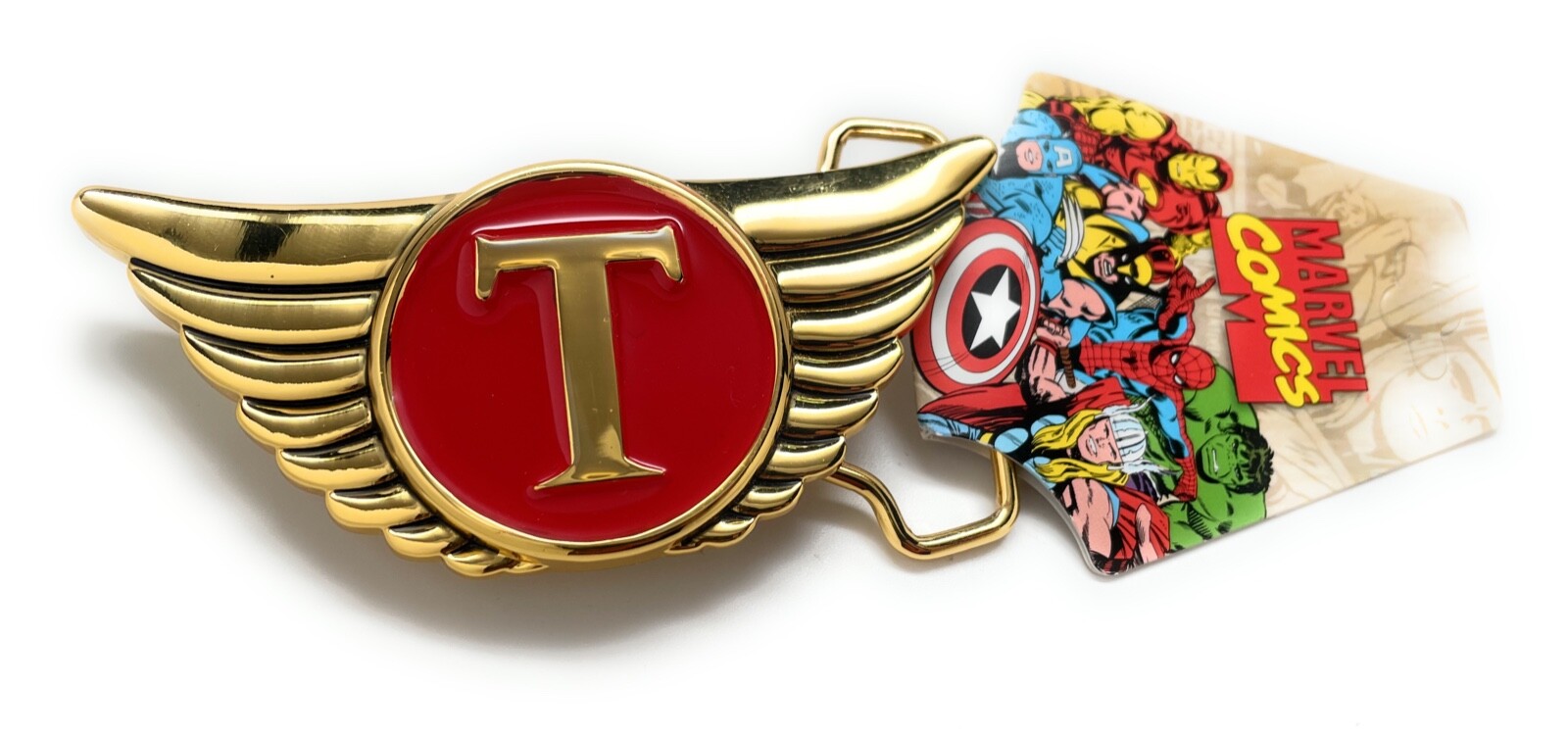 Belt Buckles Thor Gold Red Enamel Collectors Edition Marvel Comics NIB Gold Plat
