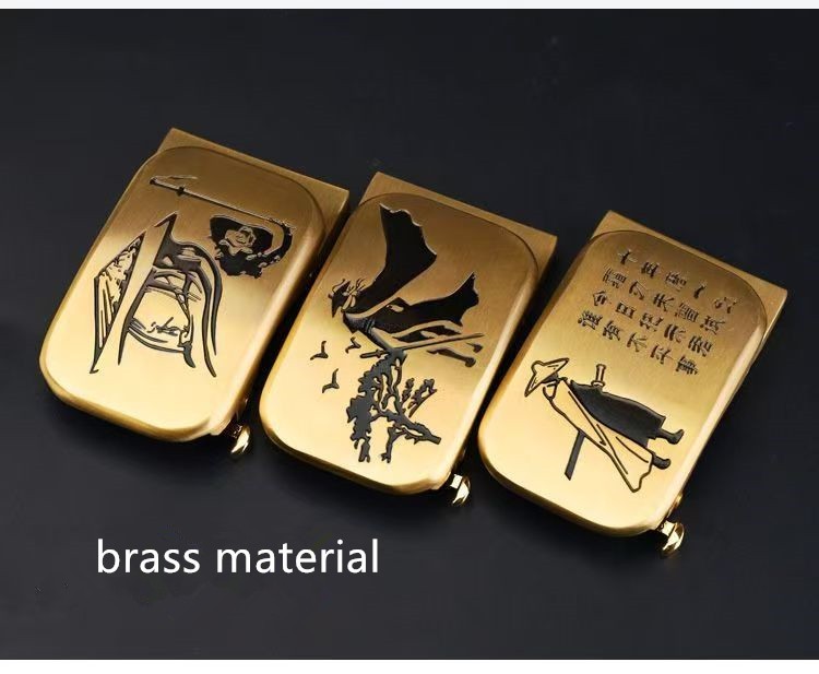 Men&rsquo;s automatic buckle belt buckle head pure copper men&rsquo;s belt head 3.5cm