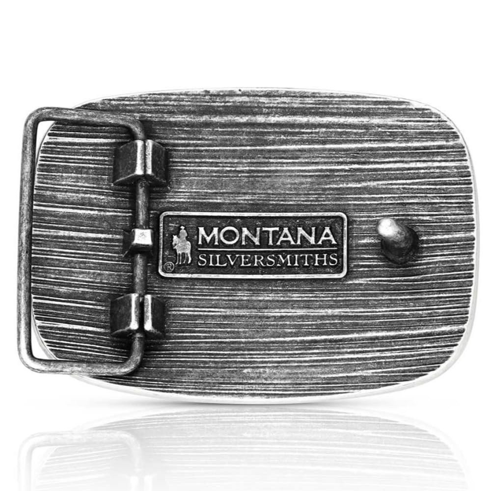 Montana Silversmiths Western Patriotic Longhorn Buckle