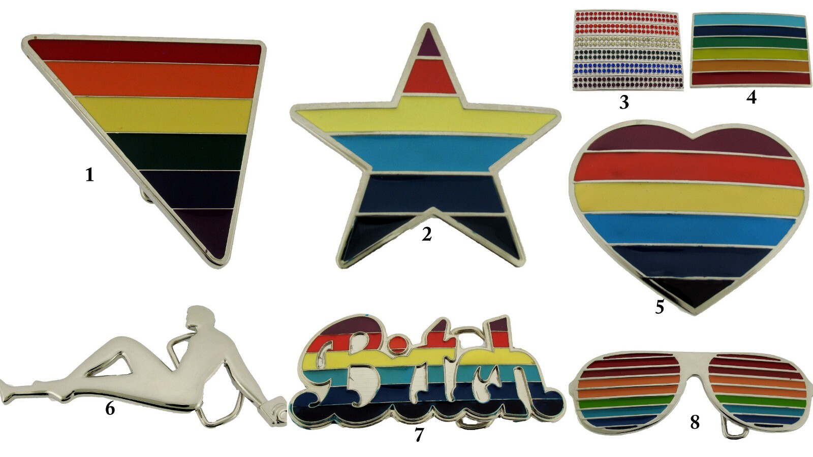 LGBTQ ONE LOVE RAINBOW MULTICOLORED FLAG BELT BUCKLES NEW COSTUME HALLOWEEN GIFT