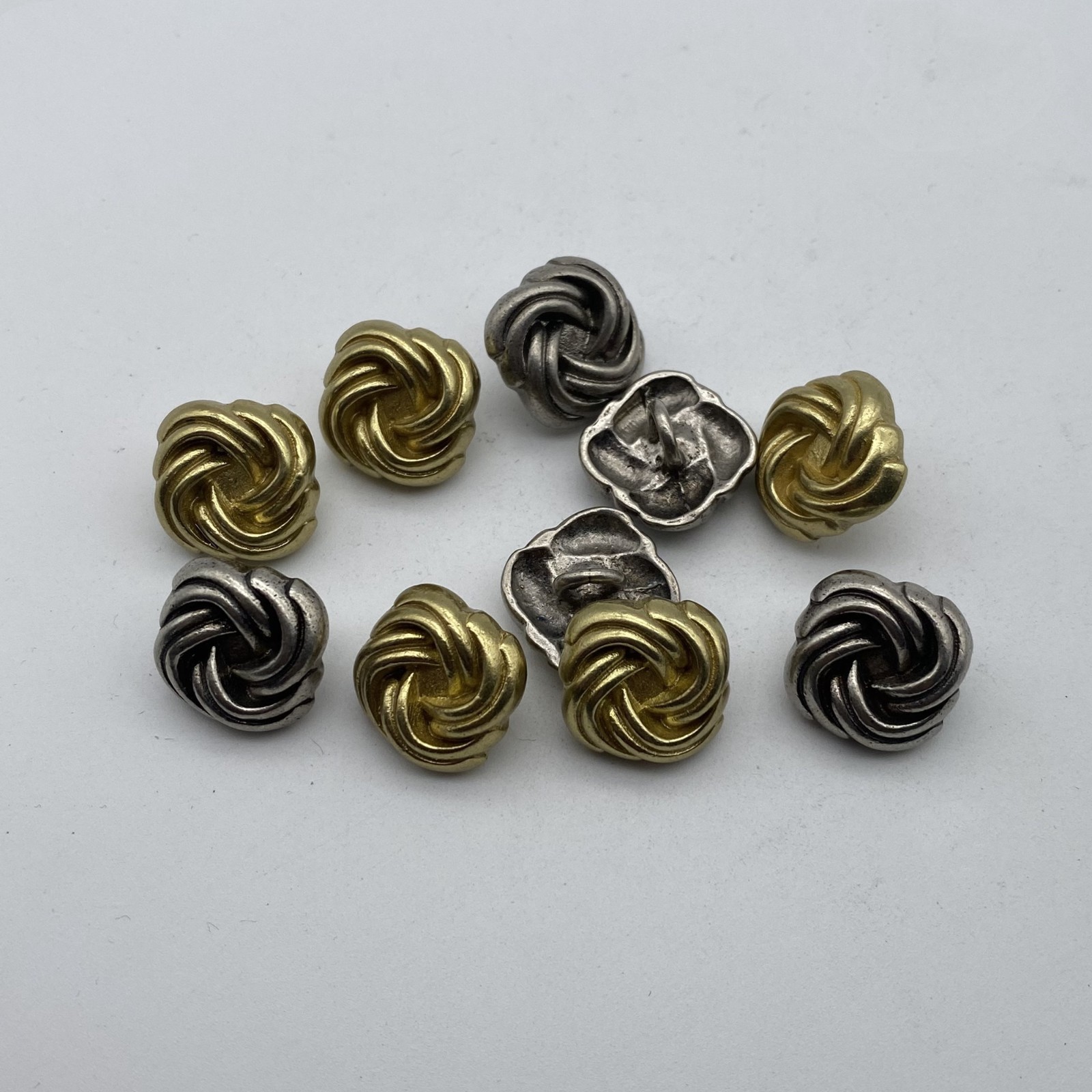 Twisted Design Sewing Button,Clothing Shank Button,Brass Sewing Button, lot
