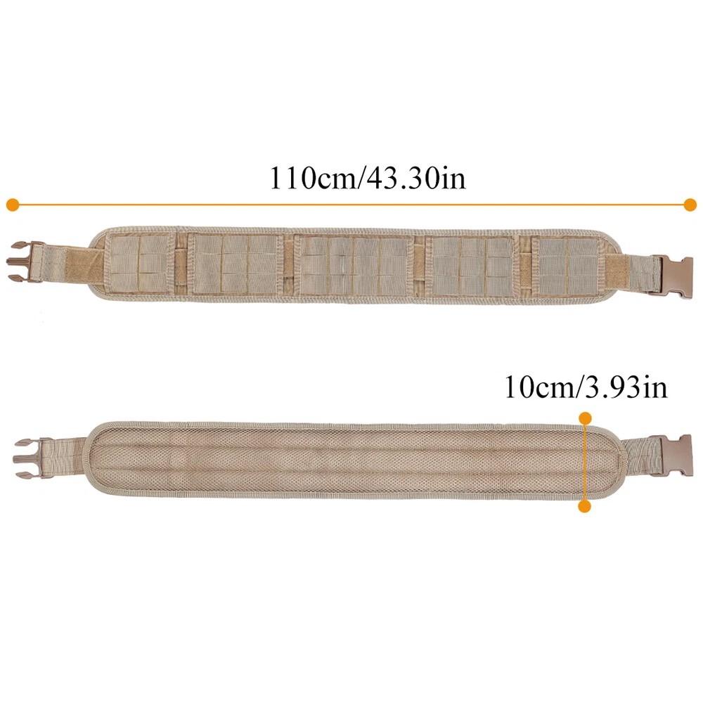 Military Waist Belt Molle Multi-Purpose Quick Release Padded Hunting Patrol Belt